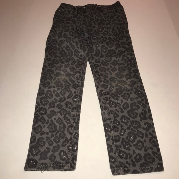 Leopard Print Sparkle Jean Leggings - Picture 2 of 3